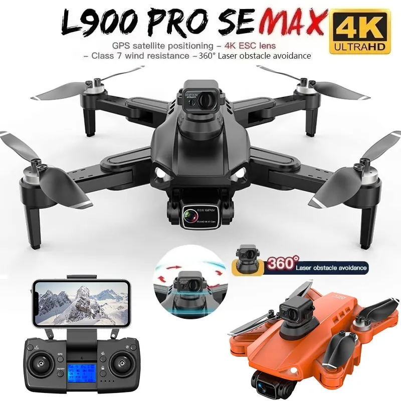Fpv Brushless Rc Drone 4K - L900-プロのデュアルhdカメラを搭載したリモートコントロールドローン,4k,GPS,5g,wifi,fpv,360 °,ブラシレスドローン,l900 pro
