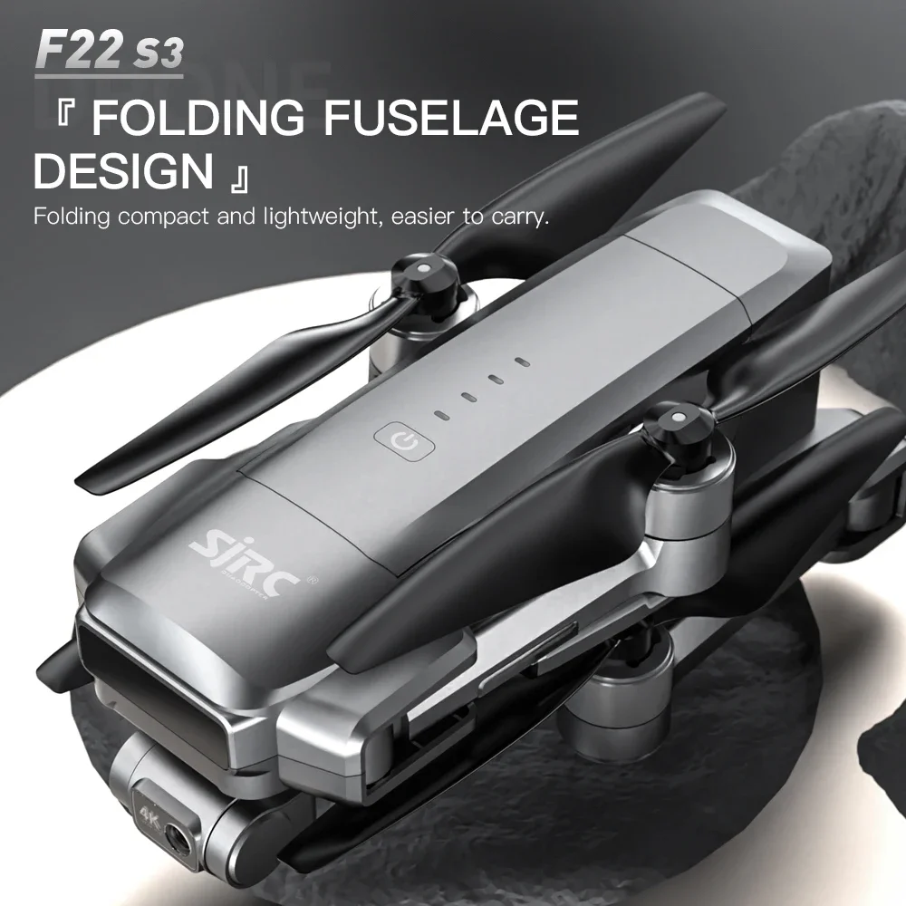 Fpv Brushless Rc Drone 4K - SJRC F22 S3 pro 折りたたみ式RCクアッドコプター 子供向け