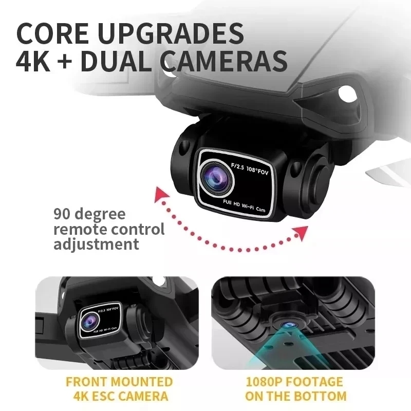 L900-プロのデュアルhdカメラを搭載したリモートコントロ - Fpv Brushless Rc Drone 4K のレビューと価格