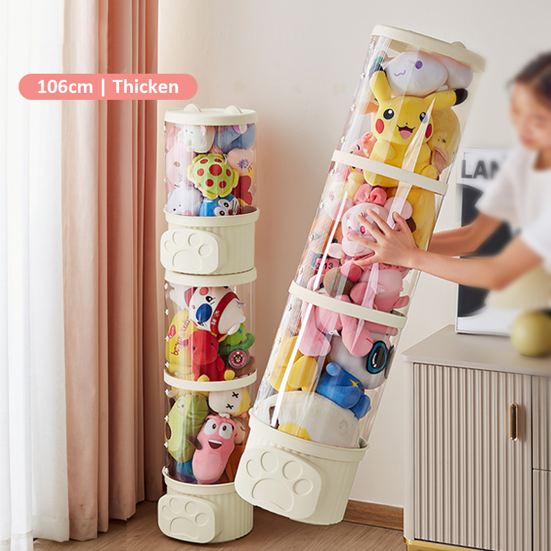 透明なぬいぐるみ収納ボックス、防湿ぬいぐるみオーガナイザーチ - Dolls のレビューと価格