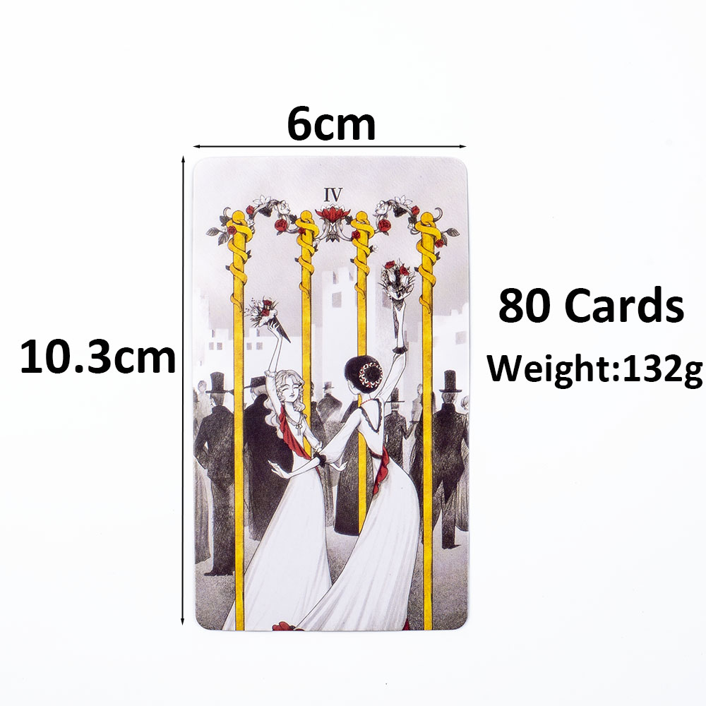 シークレットミラータロットカード 10.3*6cm モノクロ - Tarot Cards Deck With Guidebook のレビューと価格