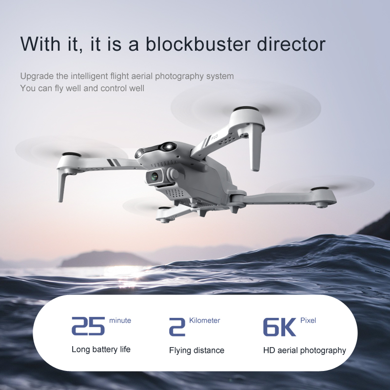 F10 rcヘリコプター,4k/6k hdスマートフォン,デ - Fpv Brushless Rc Drone 4K のレビューと価格