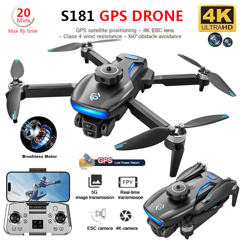 プロの折りたたみ式ブラシレスクワッドコプター,GPS,デュア - Fpv Brushless Rc Drone 4K のレビューと価格